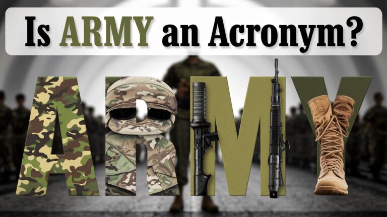 Is Army an Acronym? Military Term Etymology