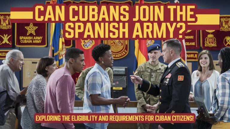 Can Cubans Join The Spanish Army: Requirements and Process