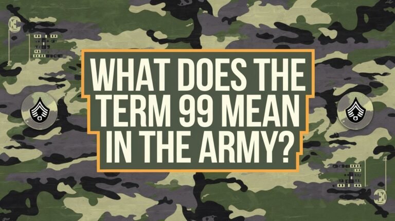 What Does The Term 99 Mean In The Army: Terminology Explained